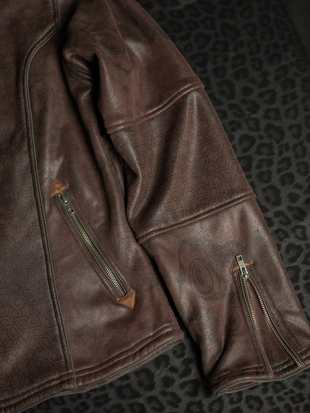 Jacket Men / High Tech Fake Leather - Brown BUFO CORALIA